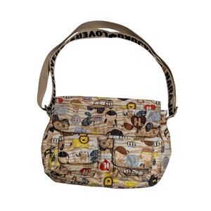 Harajuku Lovers Crossbody Bag Beige Women’s Purse Animals - USED